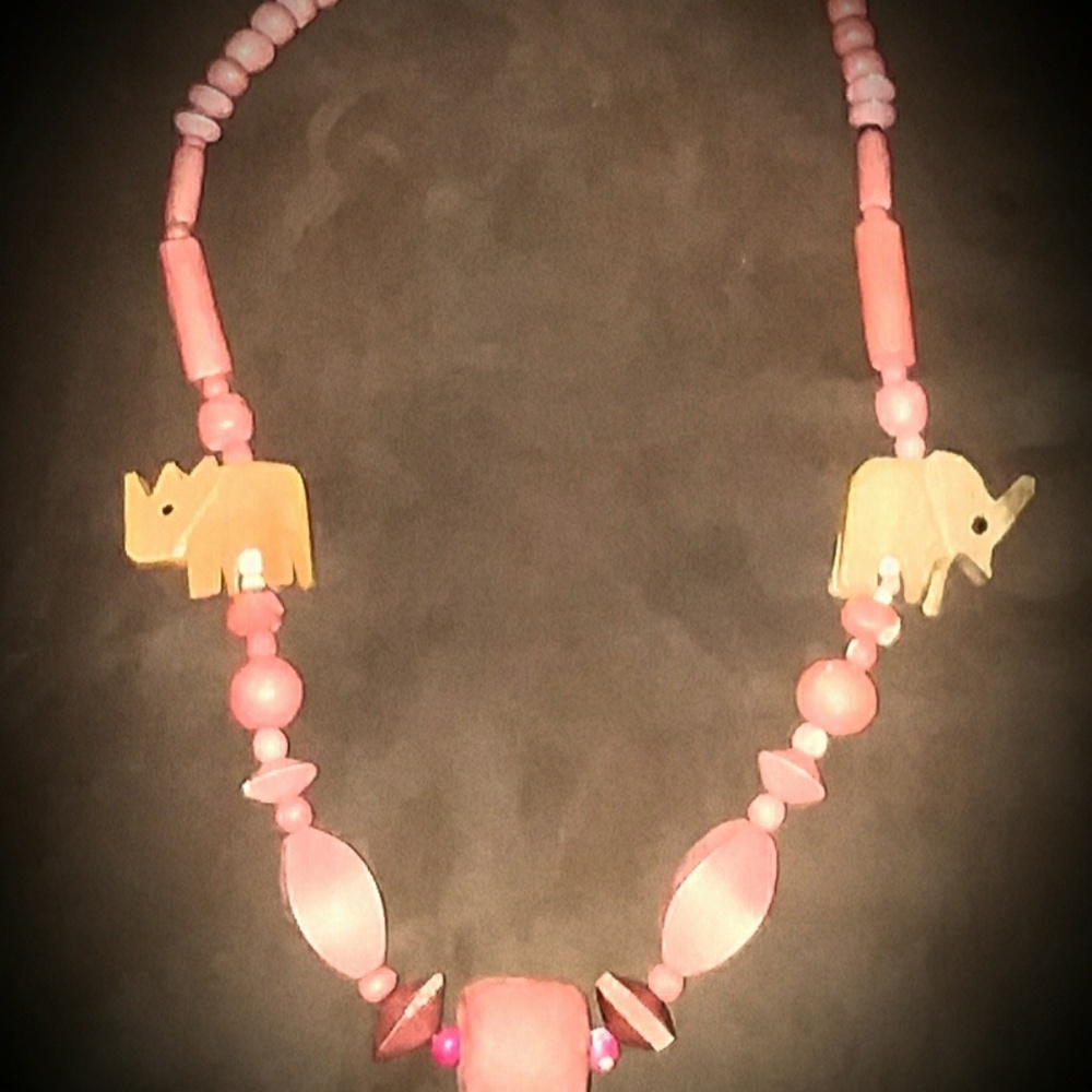 Beautiful Handcarved wood necklace